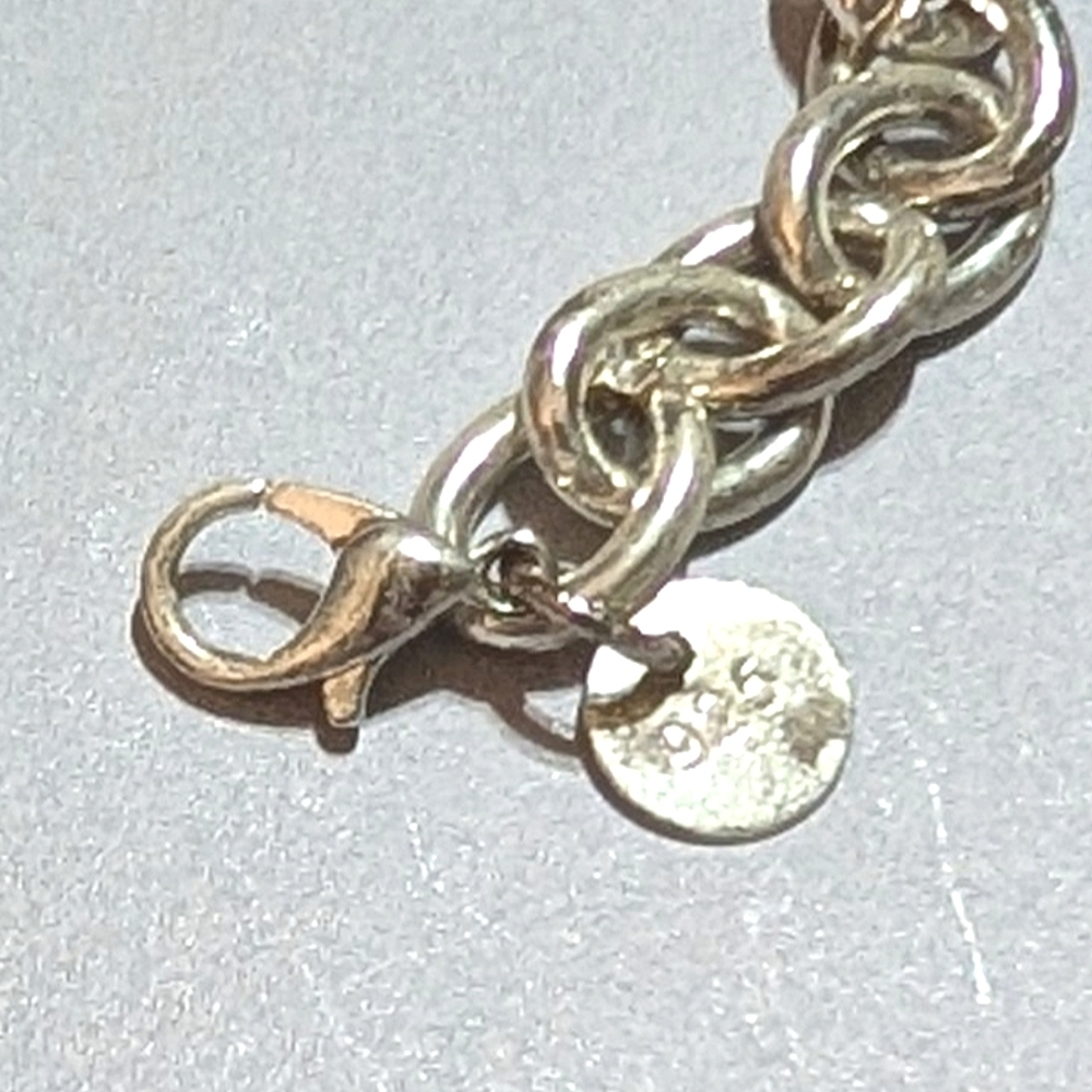Chunky Sterling Heart Chain Necklace - Picture 2 of 5